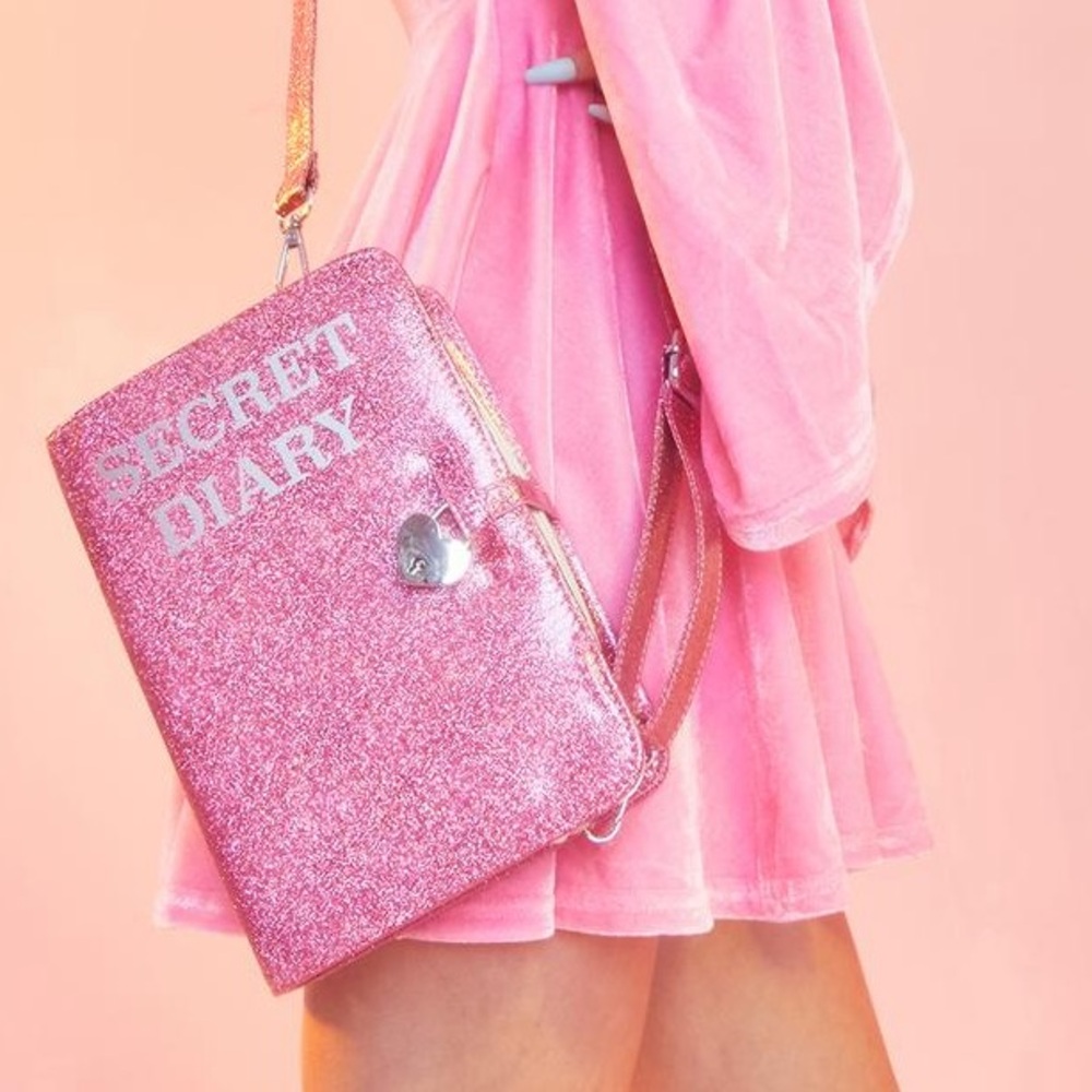 Pink Glitter Secret Diary Bag